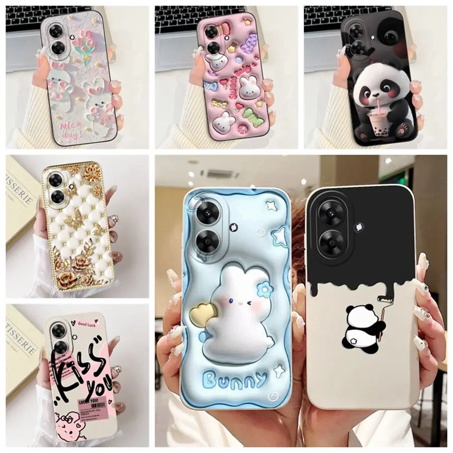 For Realme Note 60 Case RMX3933 Panda Soft Silicone Len Proective Full Cover For Realme Narzo N61 N63 Matte Phone Fundas
