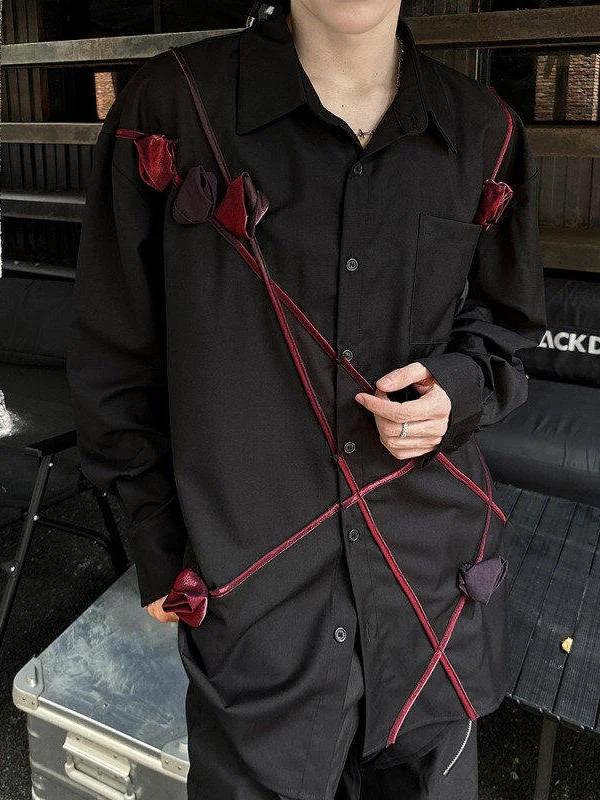 

Night Rose Design Мужская растительная система irt CleanFit Свободный крой Long Sve Полиэфирное волокно Осенний сезон Faionable Casual irt