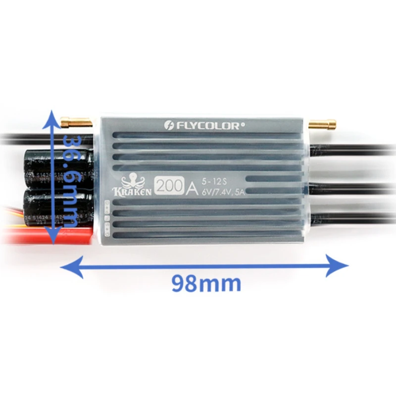 FLYCOLOR KRAKEN High Voltage 5-12S Lipo 120A 160A 200A WIFI ENABLED Waterproof Brushless Speed Controller ESC for RC Boat