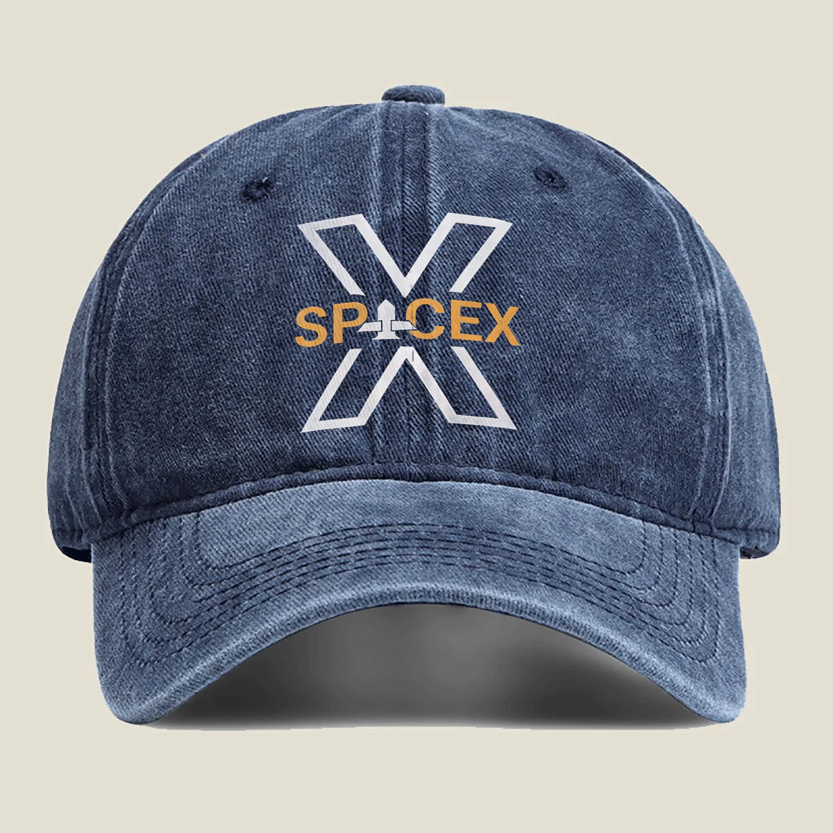 SpaceX-X-Logo-Baseball-Cap-Unisex-Adjustable-Washed-Cotton-Denim-Cap-for-Casual-Events-Fan-Gift