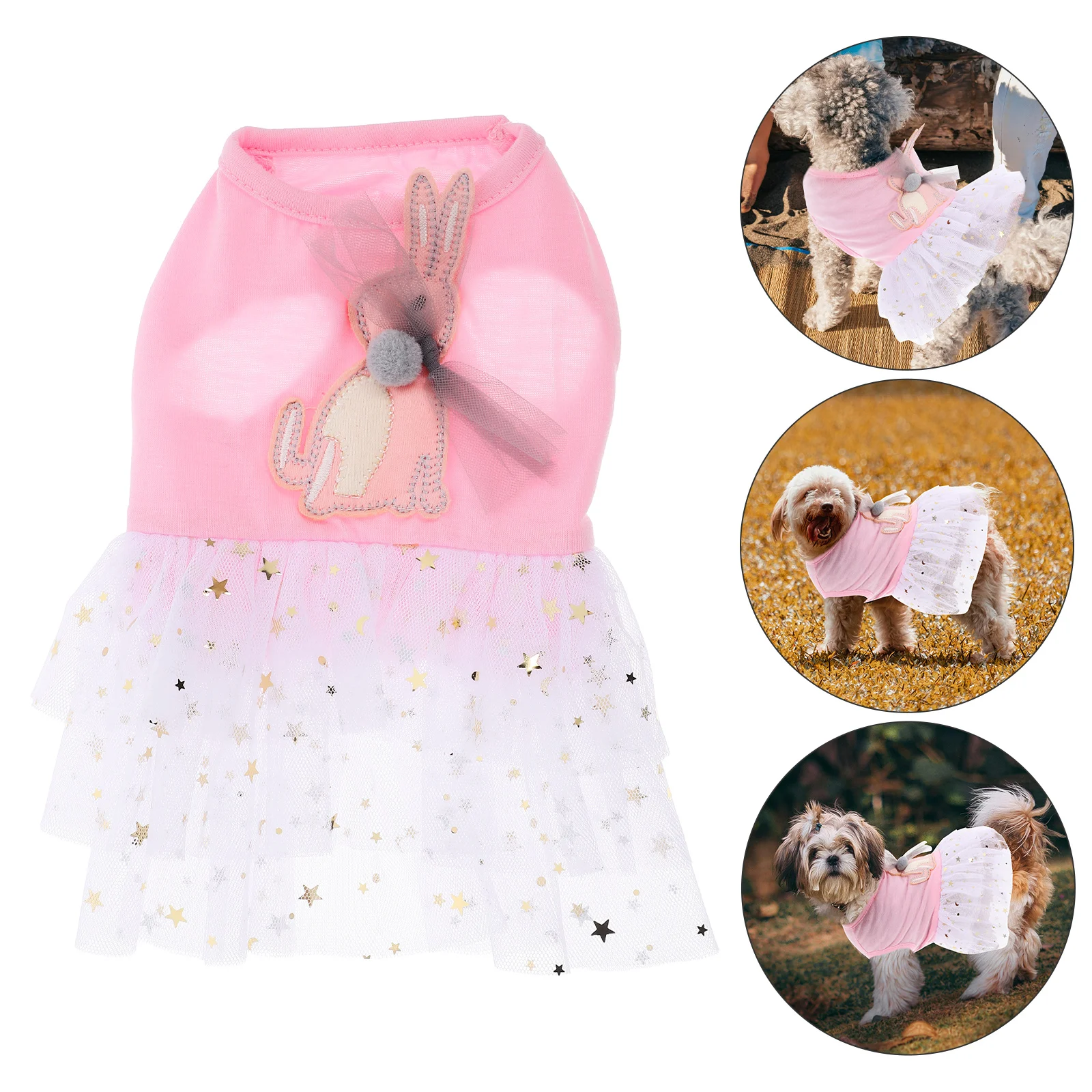 

Pet Lace Skirt Clothes White Puppy Tulle Dress Thin Section Dog Tutu Clothing Gauze Outdoor
