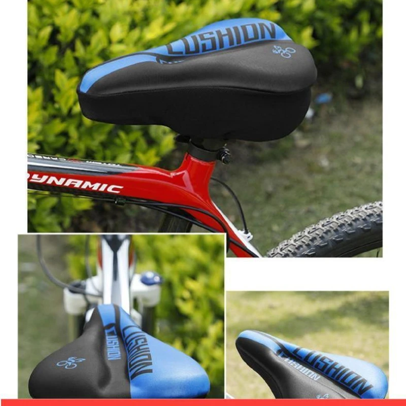 New Thickened Road Seat Bicycle Cushion Cover Mountain Bicycle Silicone Cushion Thickened Road Seat Ultra Soft Cushion Cover