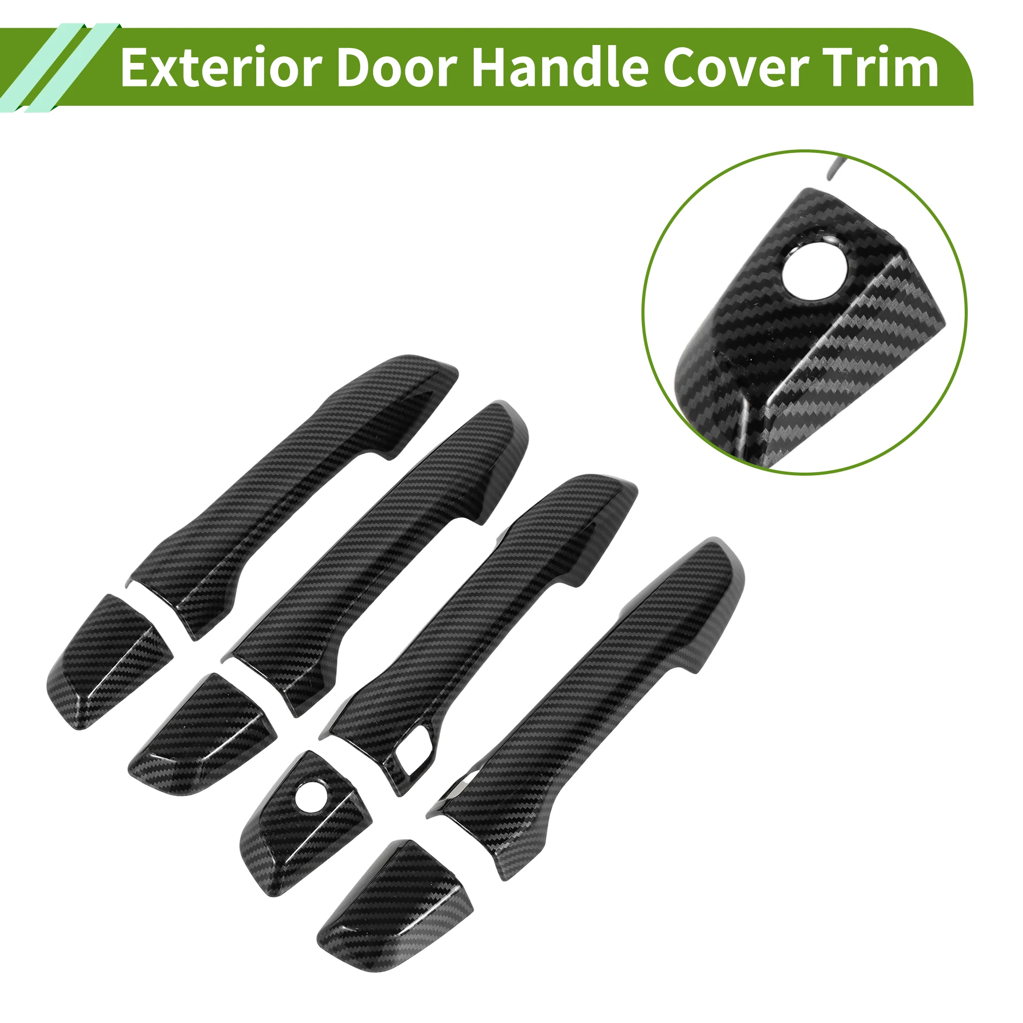 

UXCELL Exterior Door Handle Cover Trim Door Handle Cover for Honda CRV 2017-2022 Smart Carbon Fiber Black 1 Set