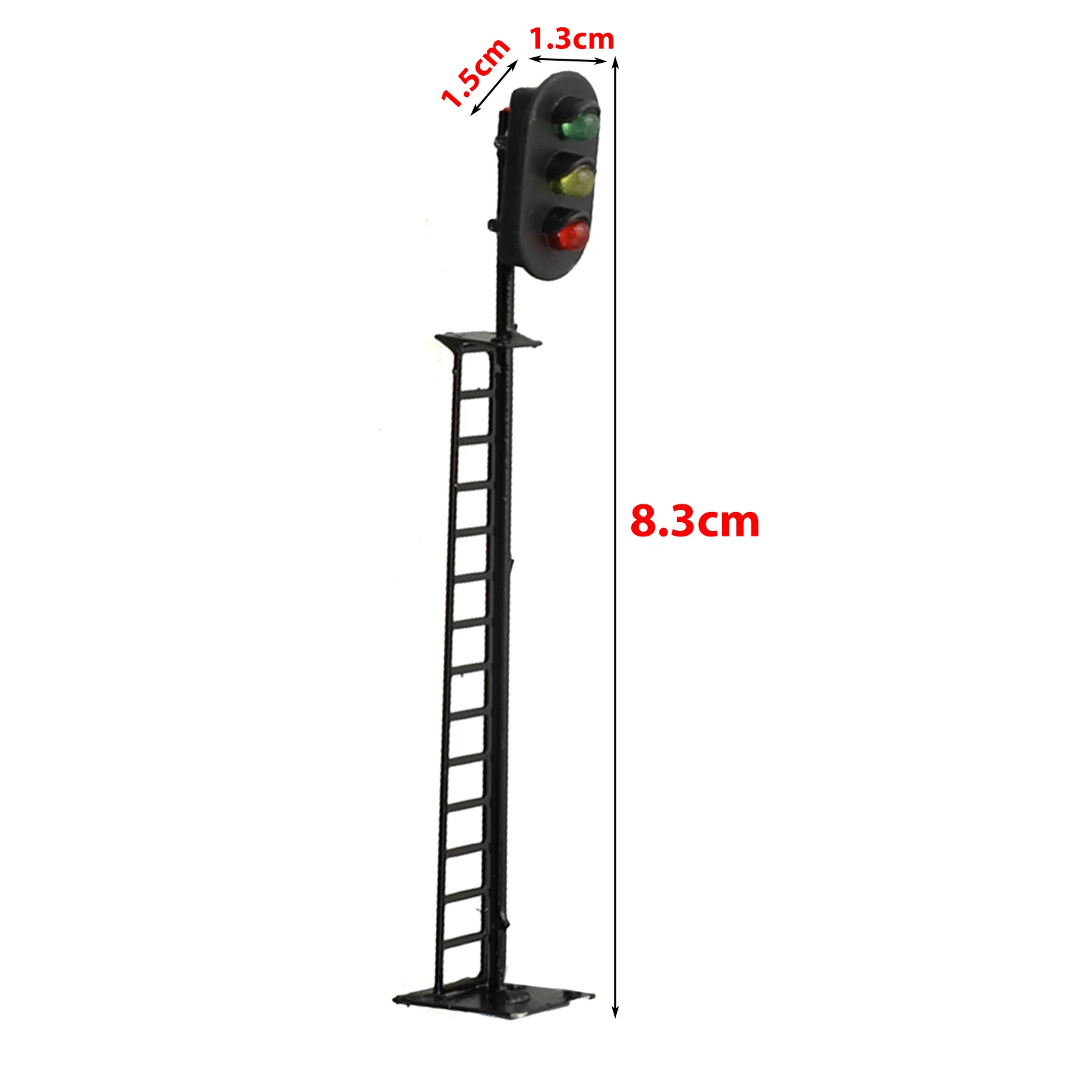 3 Pack OO Gauge Model Railway 3 Aspect Light Signals 3/12 VOLT DC For Pre Wired for Enhanced Train Layout Realism