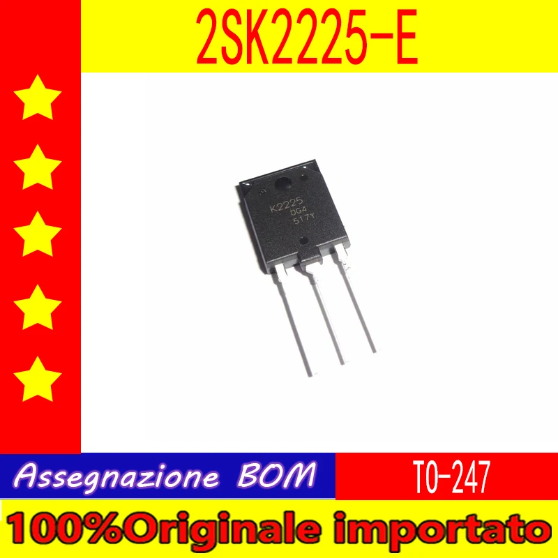 

10 шт./лот 2SK2225 K2225 2SK2225-E 2SK2225-80-E-Q VTO-247 Silicon N-Channel MOS FET 1500V 2A