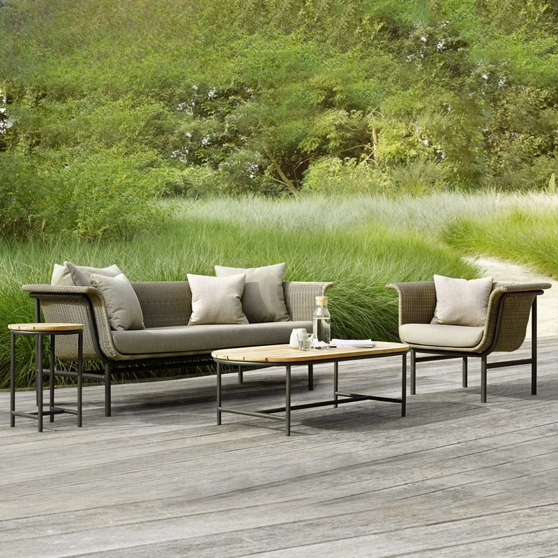 

Outdoor Furniture Courtyard Sofa Homestay Rattan Chair Rattan Small Coffee Table Indoor Living Room Balcony Villa Terrace