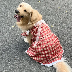 Summer Dog Clothes Pomeranian Poodle Corgi Samoyed Border Collie Samoyed Husky Labrador Golden Retriever Big Dog Clothing Dress