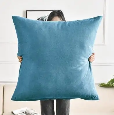 50/60/70/80cm Solid color super large cushion cover pillowcase for backrest home decor