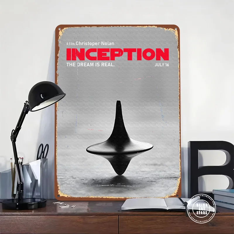 Inception Movie Metal Poster Customized Wall Art Retro Vintage Tinplate Signs for Man Cave Decoration Home Decor Items House