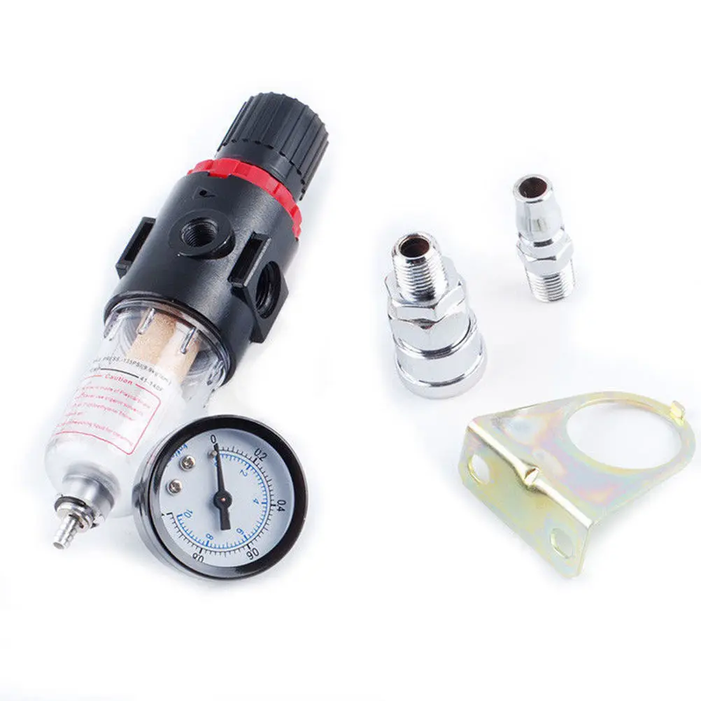 1 set Air Filter Regulator 12.7Mm Moisture Trap Pressure Gauge For Pneumatic Air Compressor Tool High Strength No Leakage view 6