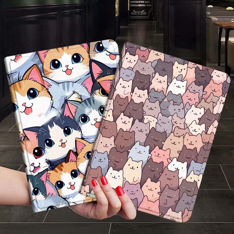 

Cat Cute Popular Art Gift For Xiaoxin Lenovo Tab P12 Extreme Legion Y900 Idea Pro GT 12.1 2025 Foldable Tablet Case