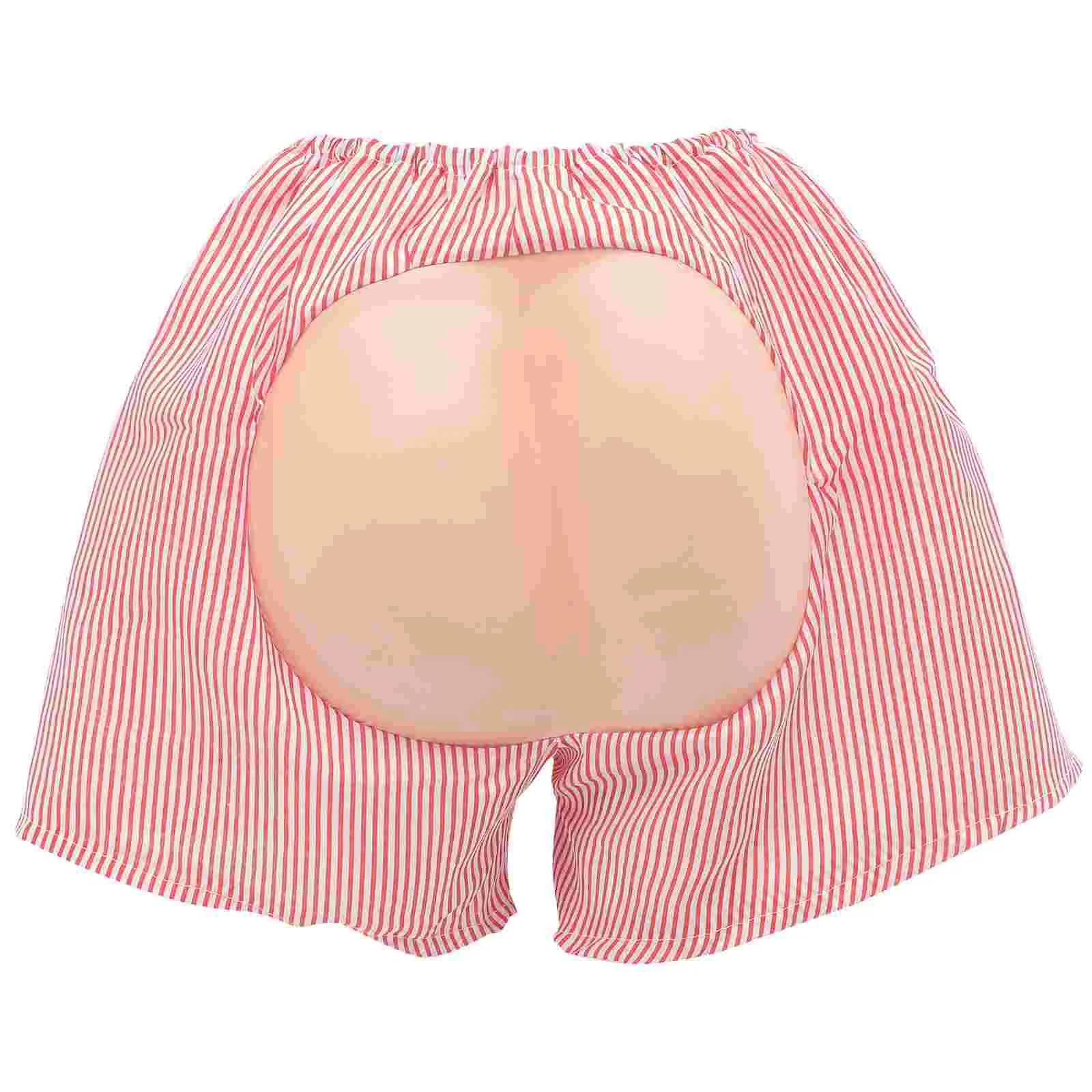 Fake Butt Halloween Costume Accessories Shorts Beach Pants Mooning Props Briefs Funny Unisex Buttocks Man Men's