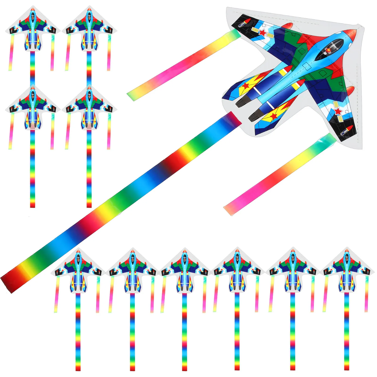 20 hojas de plástico para cometas, Material de alta gama, fácil de usar, larga vida útil, amigable con los niños, ligero, portátil, diseño de animales, playa