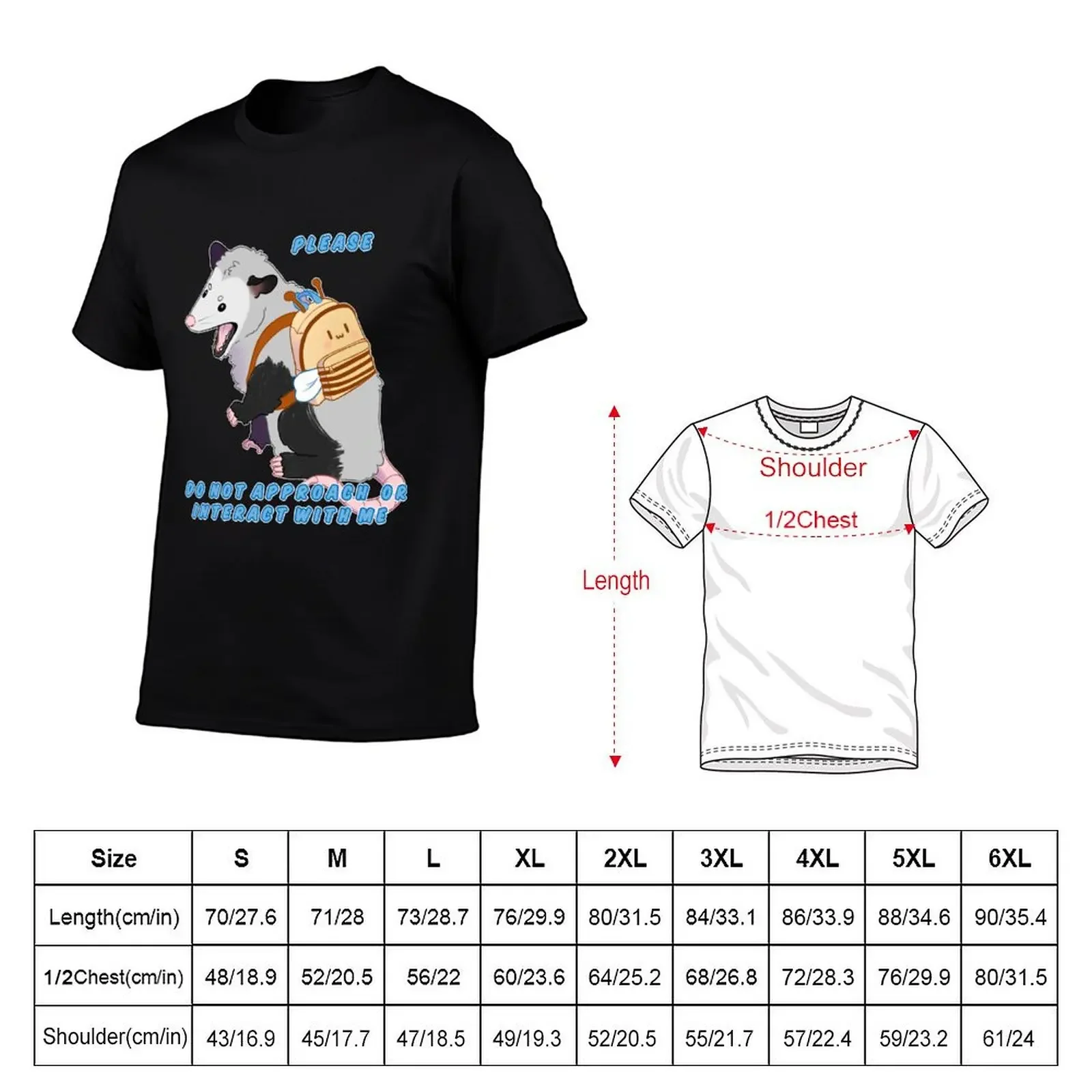 Please don't approach T-Shirt anime stuff summer clothes for a boy cute tops mens plain t shirts