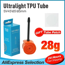 Ultralight Bike Inner Tube 28G 700 X 18-32C Road MTB Bicycle Tpu Inner Tire 45/65/85mm Length French Valve Super Light Tube