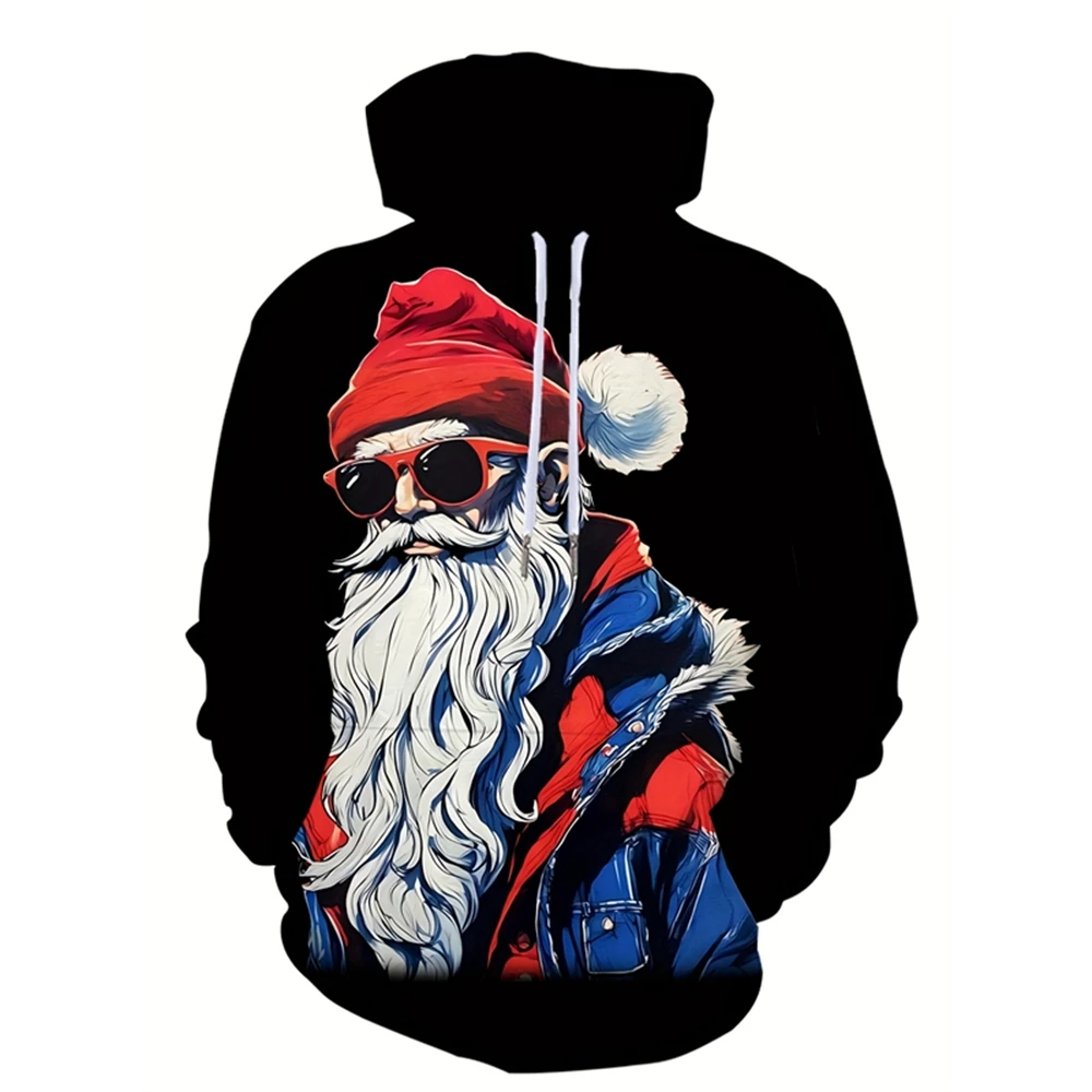 الرجعية كاوبوي الغزلان الرجال هوديس عيد الميلاد عادية كم طويل مقنع عطلة الرياضة مهرجان في الهواء الطلق الشارع الشهير الخريف هوديي القمم