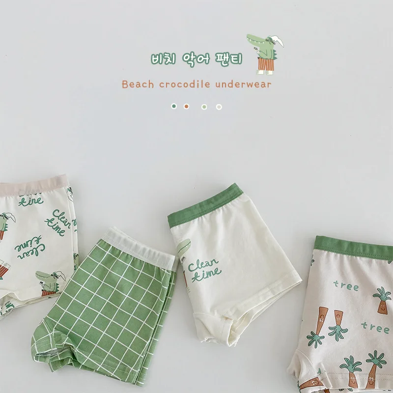 Children\'s Underwear Baby Panties Boys Cotton Briefs Cartoon Pattern Four Seasons Shorts Soft Ventilate Boxers Fit 2-11Y