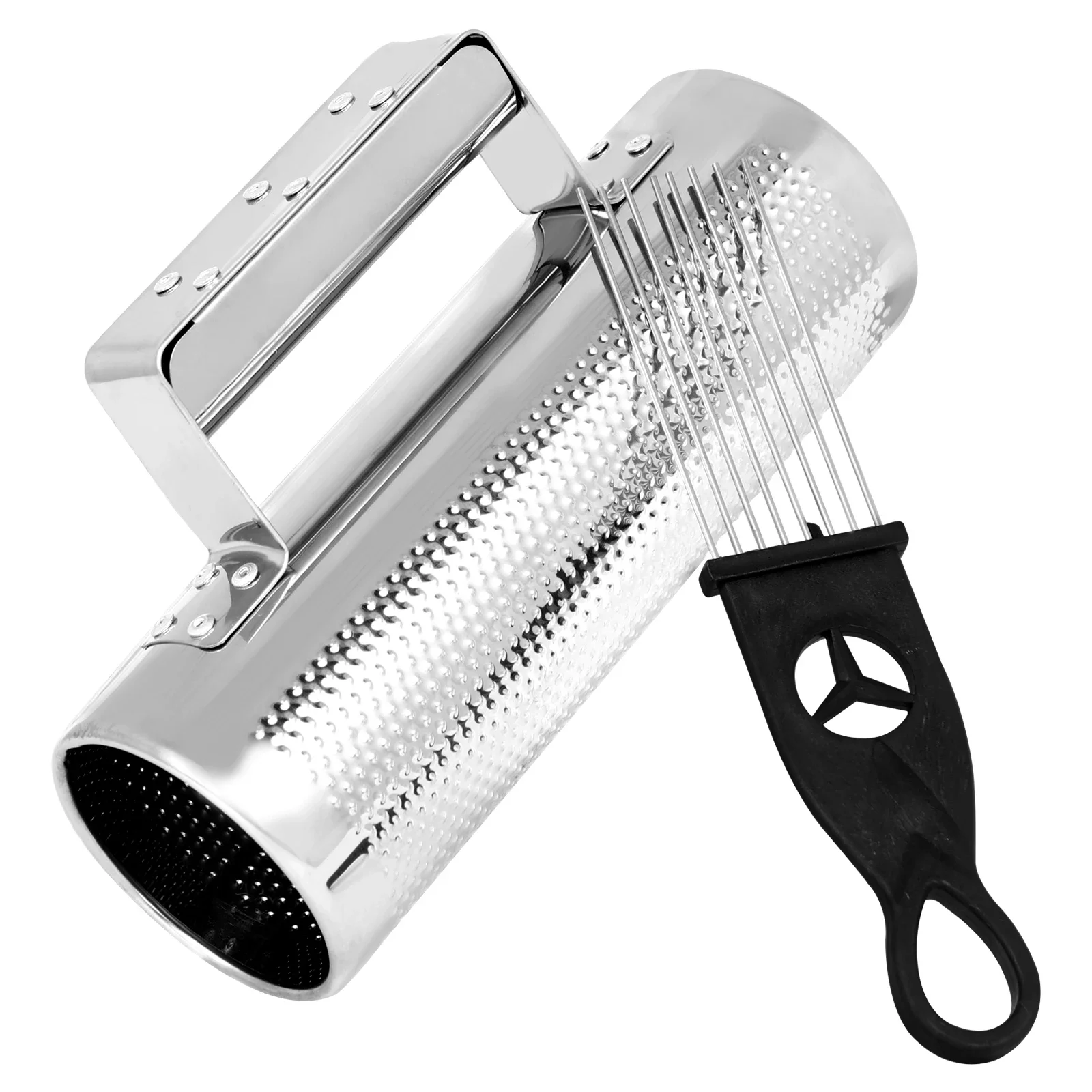 Tubo raspador Orff, Guiro de acero inoxidable con raspador de raspado, ayuda para enseñanza de música Orff latina, piezas de instrumentos musicales de percusión