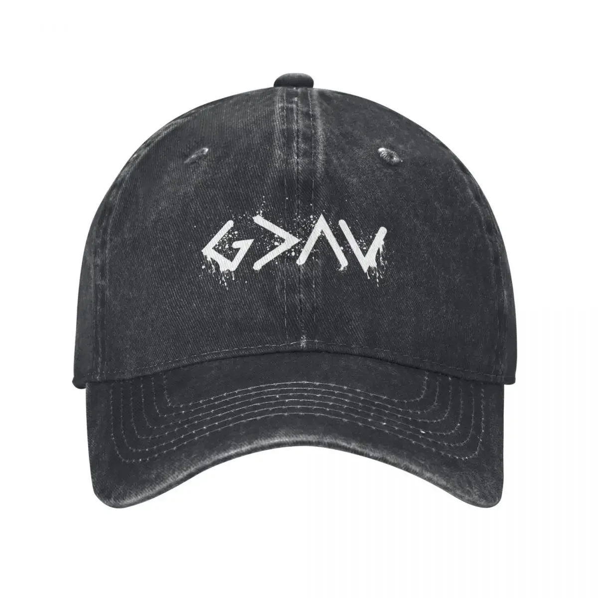 God is Greater than the Highs and Lows, Ups and Downs, Splatter, Drip Baseball Cap Beach Outing Sun Cap Hats For Men Women's