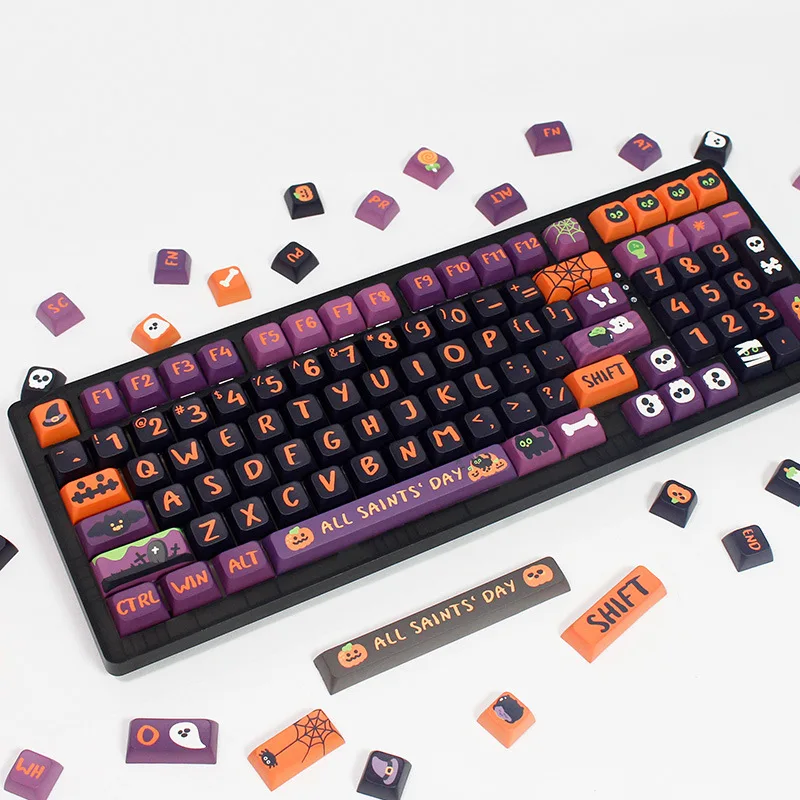 Halloween Periphery Pbt Material Xda Height Ball Cap Heat Sublimation Eva Complete Set Of Universal Mechanical Keyboard Caps
