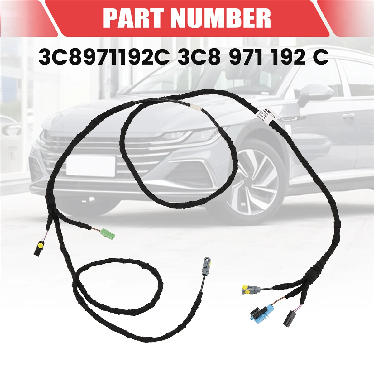 3C8971192C Car Rear Trunk Boot Cable Set for VW PASSAT CC 3C8 971 192 C—L49A