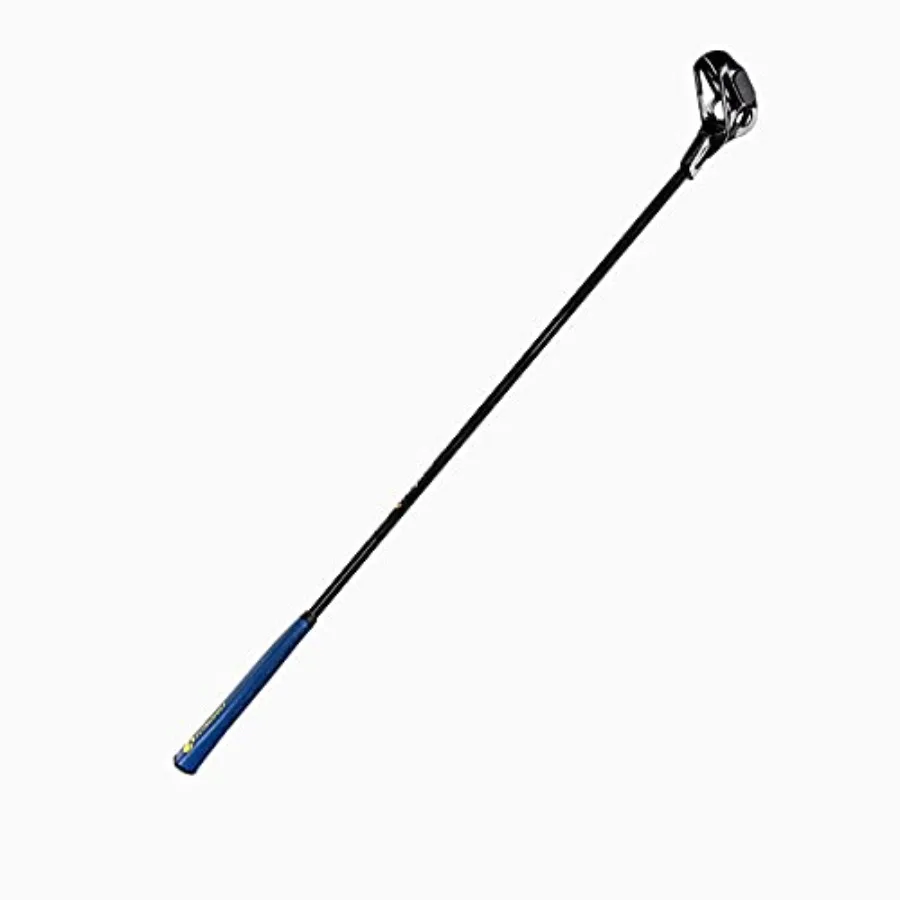 

Golf course alternative game: FlingStick Stinger golf ball thrower, durable polymer construction, black with neon yellow accent
