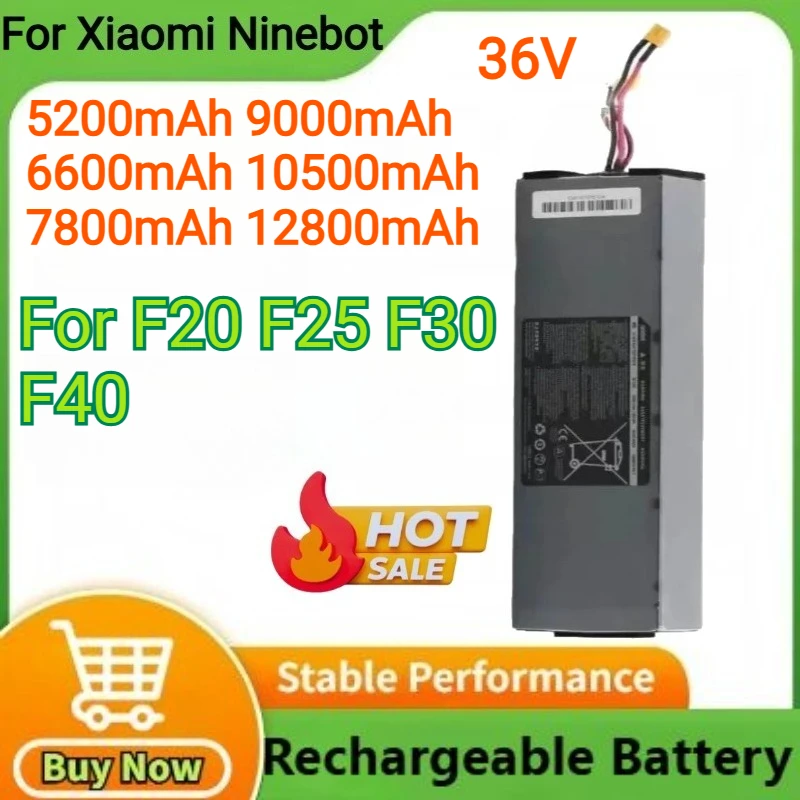 

36V 5200mAh/6600mAh/7800mAh for Xiaomi Ninebot F20 F25 F30 F40 Electric Scooter Replacement Lithium Battery New Accessories