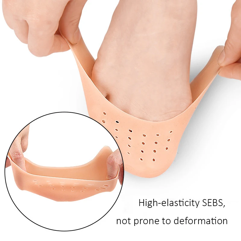 1 pasang Pelindung Jari Kaki Silikon Gel Profesional untuk Sepatu Balet Pointe, Bantalan Telapak Kaki Depan, Pelindung Jari Kaki Elastis