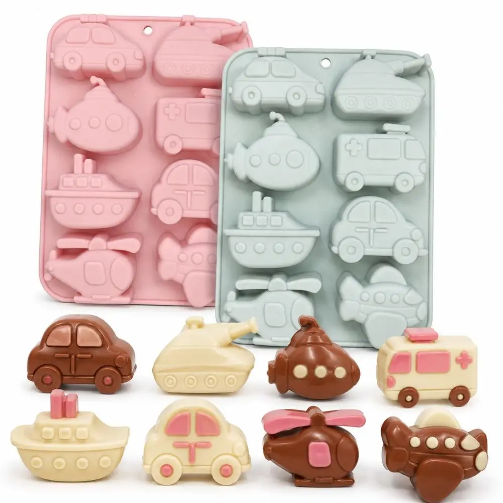 New Transportation Theme Mousse Cake Mold 8 Options Flexible Chocolate Dessert Mold Reusable Non-Stick Baking Mould DIY Baking
