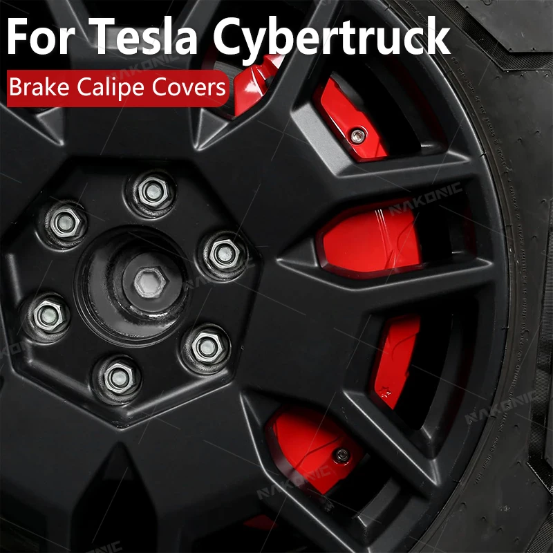 4PCS Aluminum Alloy Caliper Cover For Tesla Cybertruck 2024-2025 Car Modding Accessories 12 Colors With Stickers