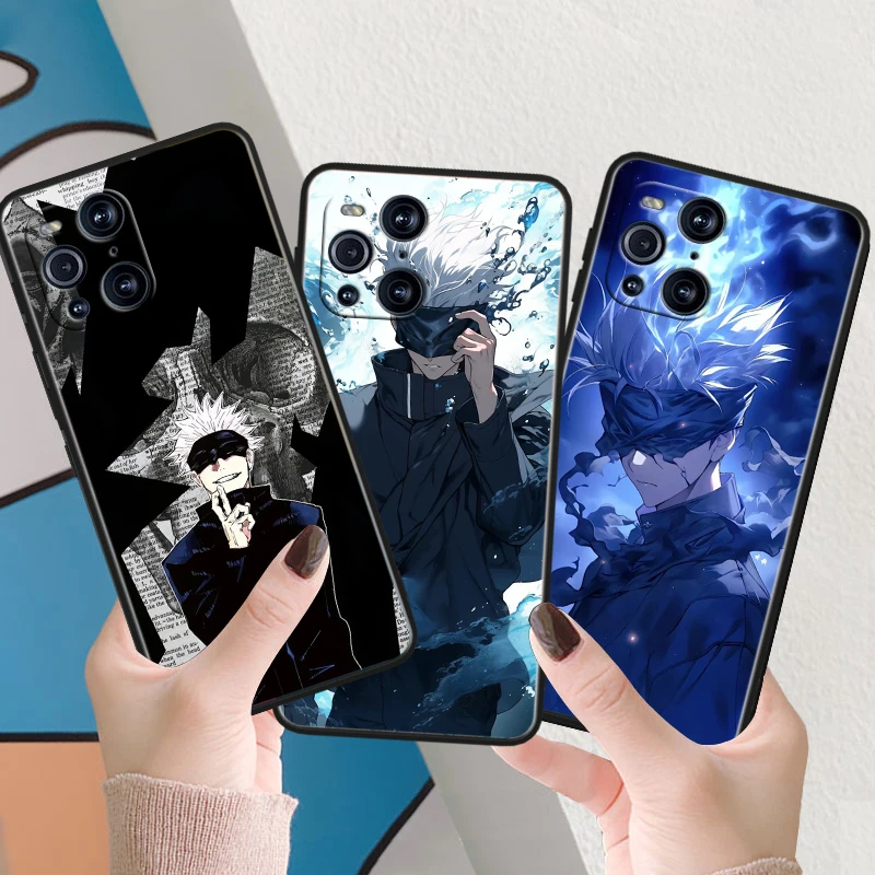 Toji Fushiguro Jujutsu Kaisen Phone Case For OPPO Find X2 X3 X5 Reno 5 6 7 8 10 11 Pro Plus Lite Neo Z F 4G 5G Black Cover Funda