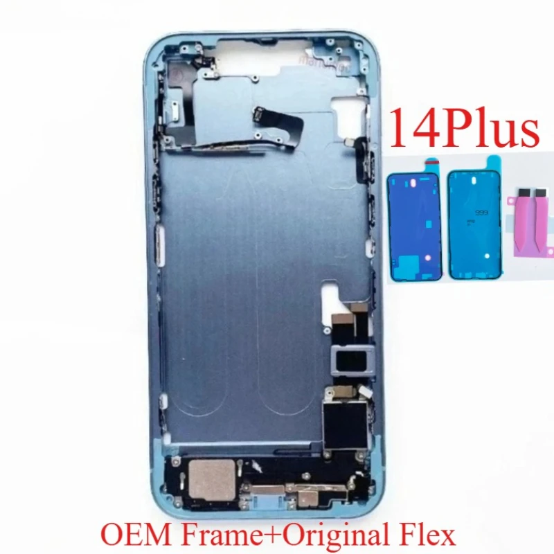 For iPhone 14 Plus Full Housing Middle Frame Bezel With Volume