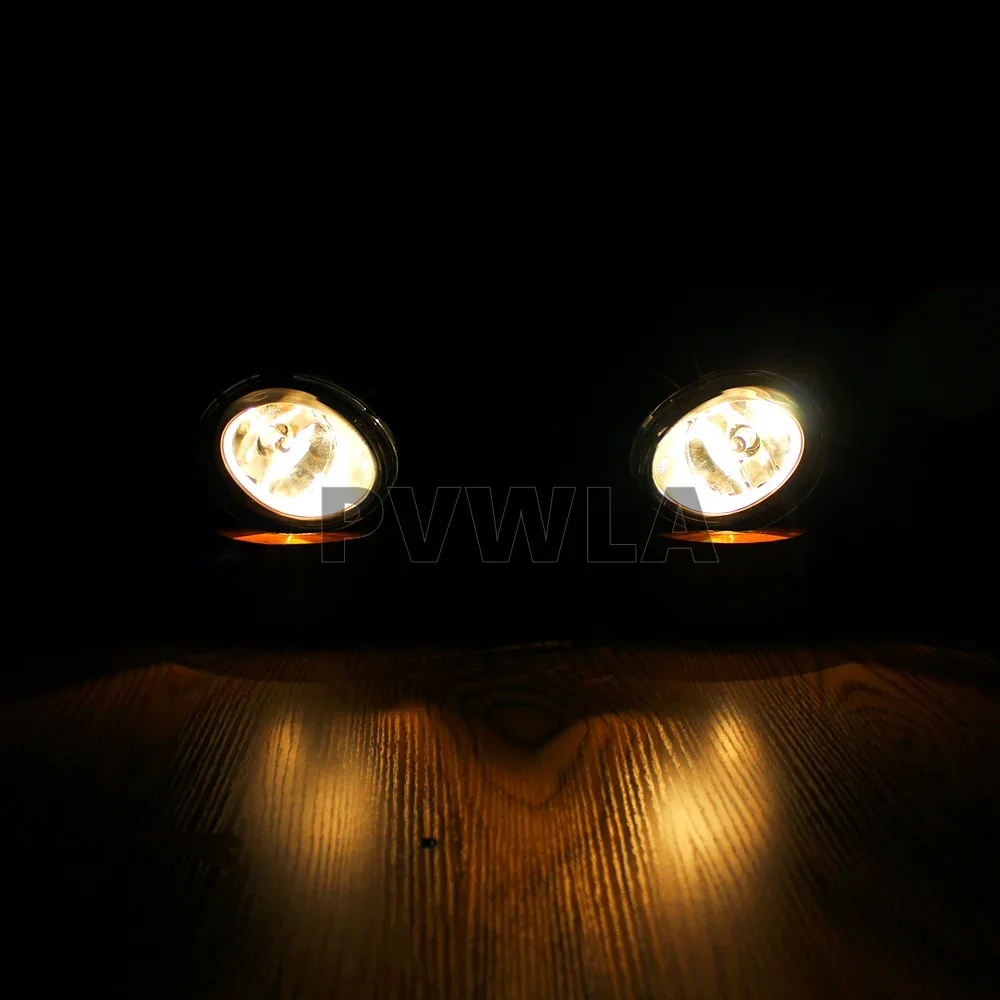 For VW Touareg 2003 2004 2005 2006 2007 car accessories Front Halogen Fog Lamp Driving Lights Grille Cover Clean Glass Lens view 3