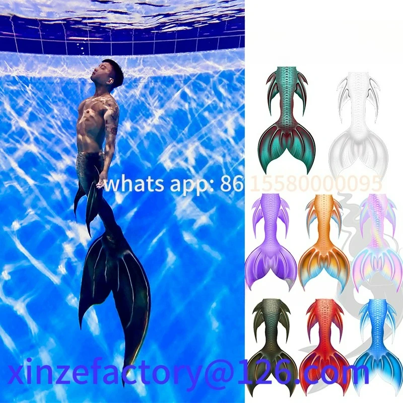 

Be suitable for Professional Large size adult children's artificial Mermaid fish tail equipped with rubber