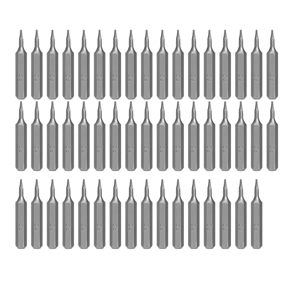 50pcs P2/P5/P6 Screwdriver Bits Set 4mm Small Hex Shank Pentagonal Screwdriver Bit For Power Tools Accessories