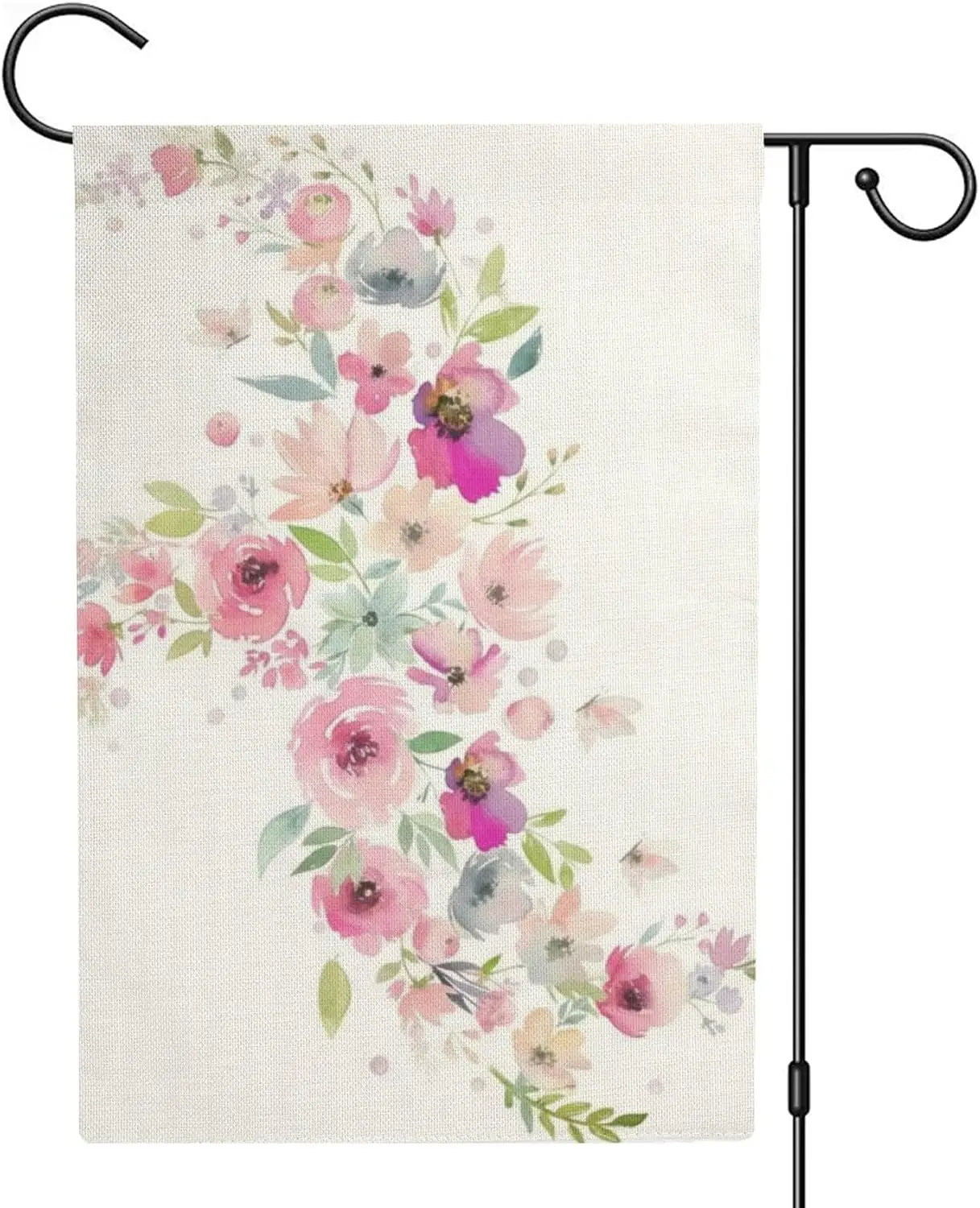 Garden Flag 28X59 Inch Double Sided, Green Red Purple Orange Flower Yard Banner For Outside Porch Decor, House Flags Outside AAS