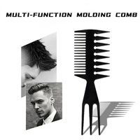 Big Teeth Double Side Tooth Combs Fish Bone Shape Hair Brush Barber Hair Dyeing Cutting Coloring Brush Man Hair Styling Tool