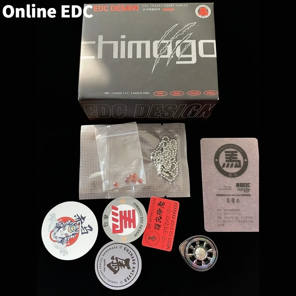 Used EDC Toys CHIMAGO EDC Bodhicitta Fidget Spinner Fidget Toys For Adults Necklace Pendant Adult Sensory Toy