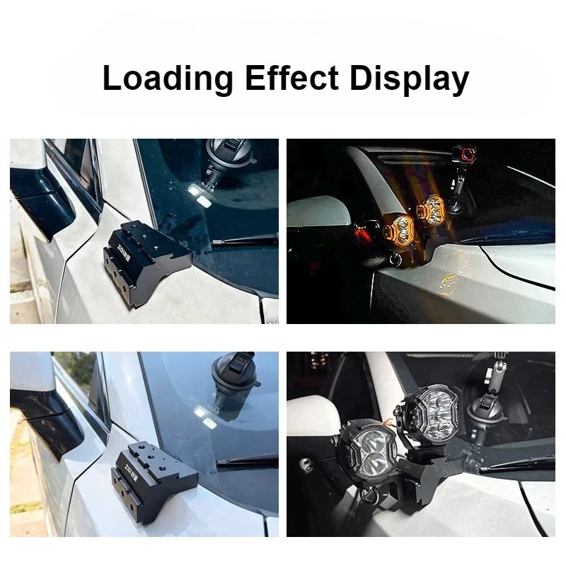 For Jetour Dashing Car A-Pillar Led Spotlight Expansion Bracket Modified Front Hood Dual Lamp Quick-Release Auxiliary Mount