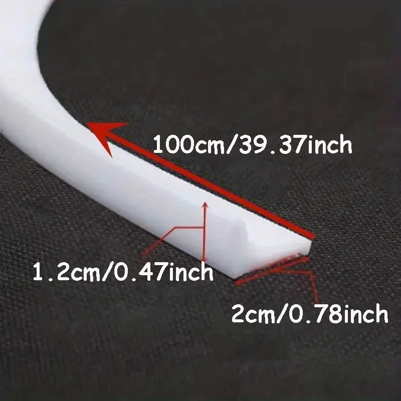 1PC Self-Adhesive Silicone Water Retaining Strip Bathroom Water Stopper Bendable Door Bottom Sealing Strip Shower Dam Barrier
