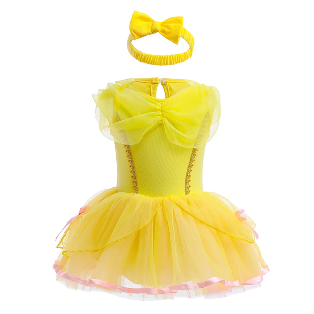 Halloween Party Baby Girls Princess Dress Aurora Elsa Rapunzel Snow White Costume Newborn Jumpsuits Tulle Bow Rompers