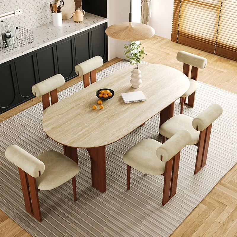 

Round Wood Dining Table Chairs Center Living Room Modern Dining Table Desk Designer Terrace Mesas De Jantar Kitchen Furniture
