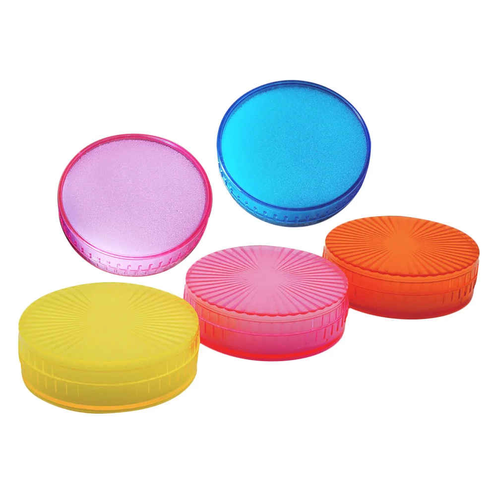 5 pz Spugna Contatore di Soldi Cilindro Per Conteggio Contanti Desktop Dito Umidificatore Banca Forniture Per Ufficio Rotondo Bagnante Pad Efficiente