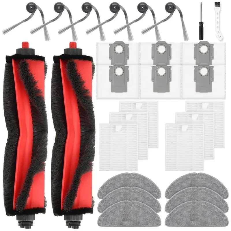 

AEB1-28 Pcs Replacement Parts For Roborock Q7 M5+ / Q7 L5+ Robot Vacuum Cleaner, Accessories Kit