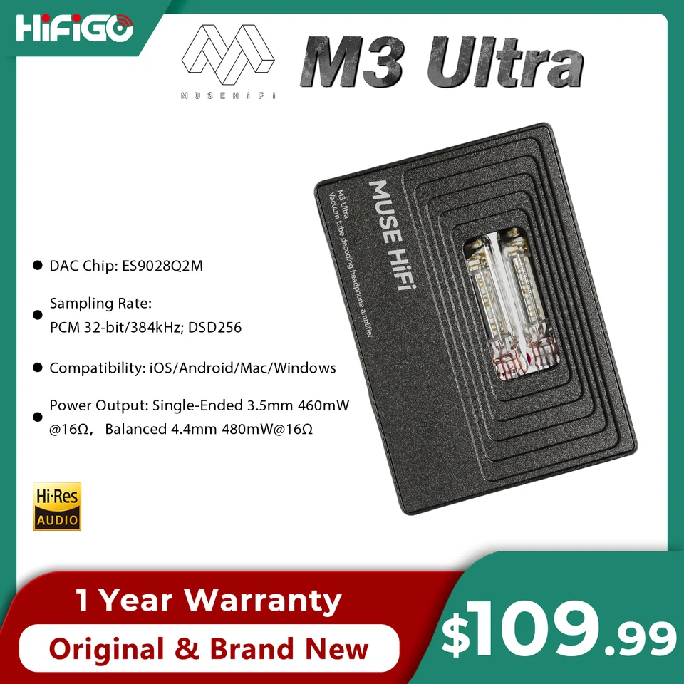 MUSEHiFi M3 Ultra ポータブルUSB-C DAC アンプ