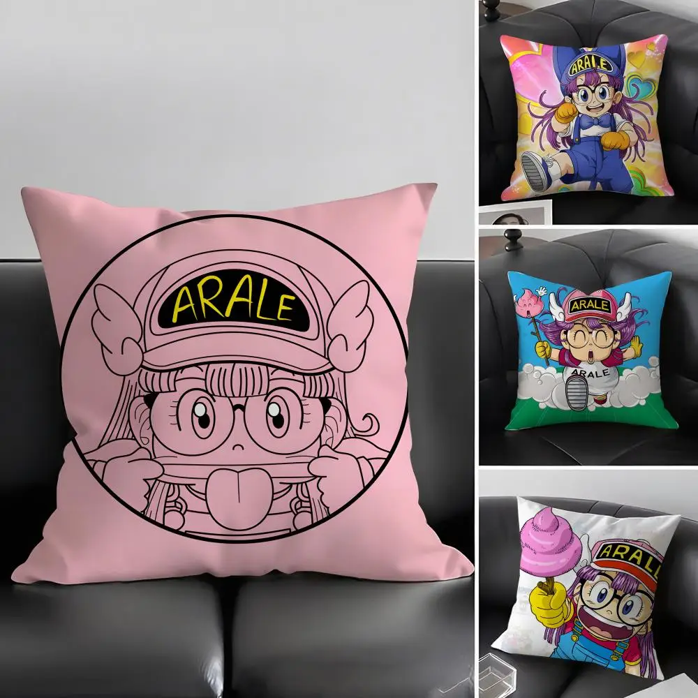 Dr. S-Slump Arale Cartoon-Kissenbezug, ultraweicher, hautfreundlicher Stoff, wolkenähnlicher Komfort und verdeckter Reißverschluss