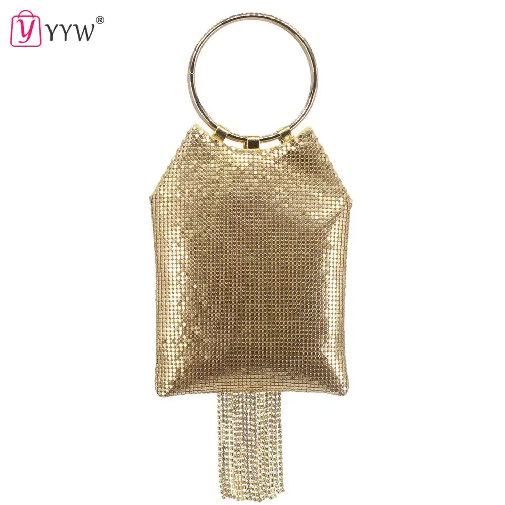 Shiny Tassels Evening Bag For Women Rhinestone Sequins Clutches Wedding Purses Female Ladies Exquisite Crossbody Party Handbags