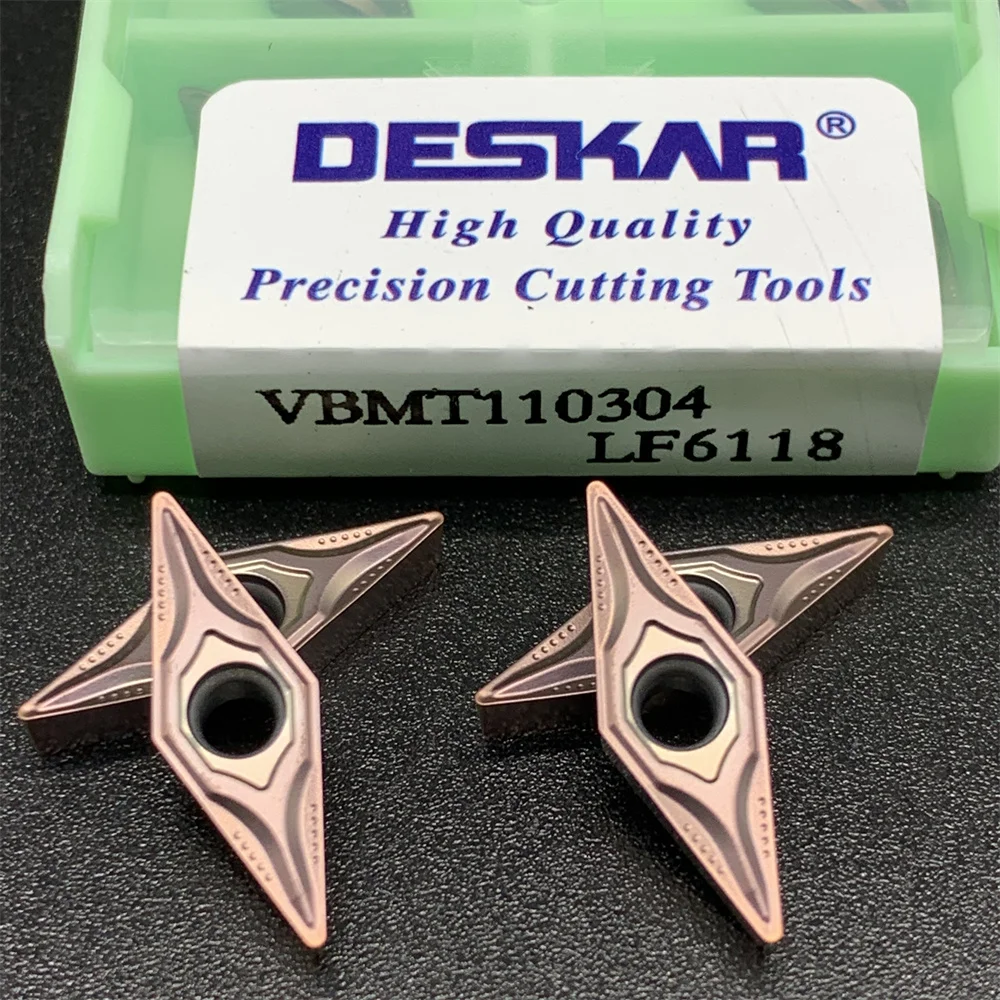 DESKAR Original Carbide Insert VCMT110304 VCMT110308 VBMT110304 VBMT110308 LF6018 LF6118 Turning Inserts For Steel Cutting