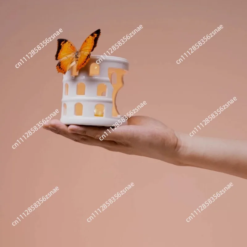 Colosseum Aromatherapy Stove Candle Gift Box Home Furnishing Ornaments Wedding Gifts Holiday Gifts Merry Christmas