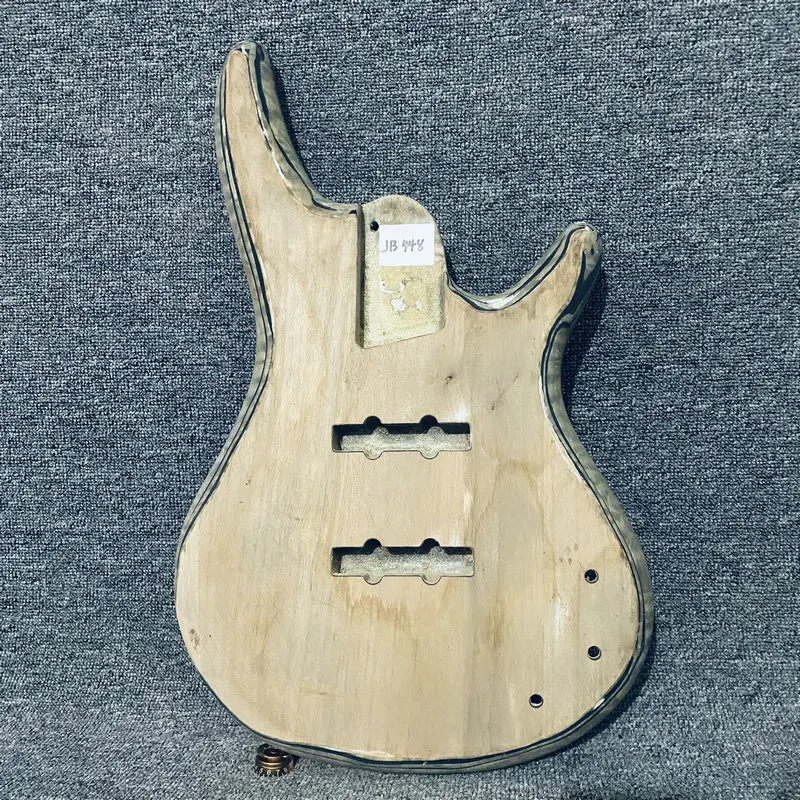 

JB448 Custom Order Unfinished Jazz Bass Body in Solid Basswood with Paint and Wood Damages DIY Replace Bass Guitar Parts